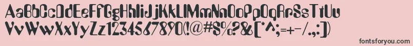 Asimov Font – Black Fonts on Pink Background