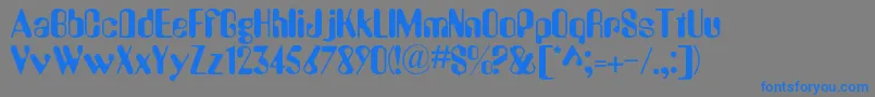 Asimov Font – Blue Fonts on Gray Background