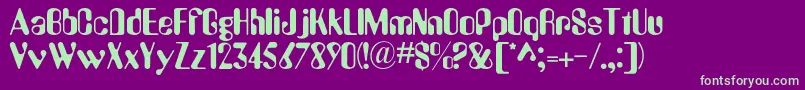 Asimov-Schriftart – Grüne Schriften auf violettem Hintergrund