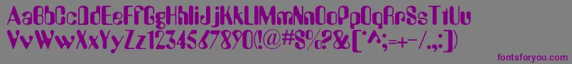 Asimov Font – Purple Fonts on Gray Background