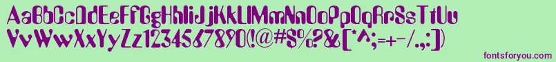 Asimov Font – Purple Fonts on Green Background