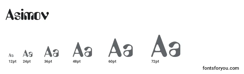 Размеры шрифта Asimov