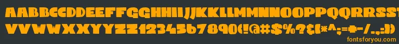 DkCodswallop Font – Orange Fonts on Black Background