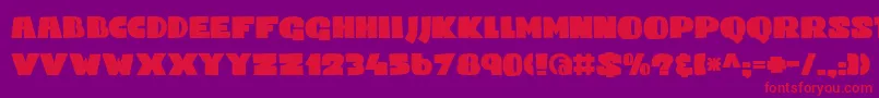 DkCodswallop Font – Red Fonts on Purple Background