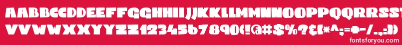 DkCodswallop Font – White Fonts on Red Background