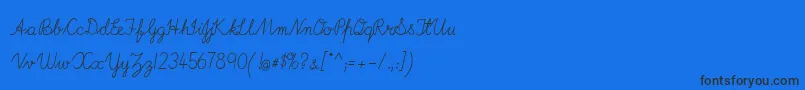 ImransSchool2A Font – Black Fonts on Blue Background