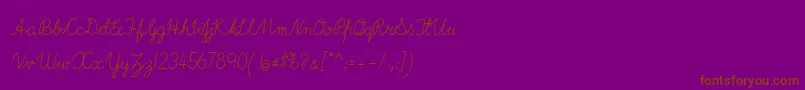ImransSchool2A Font – Brown Fonts on Purple Background