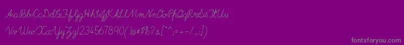 ImransSchool2A Font – Gray Fonts on Purple Background