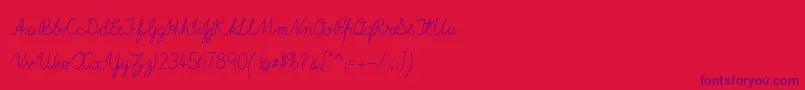 ImransSchool2A Font – Purple Fonts on Red Background