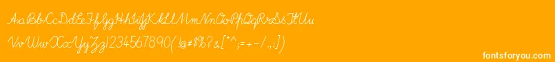 ImransSchool2A Font – White Fonts on Orange Background