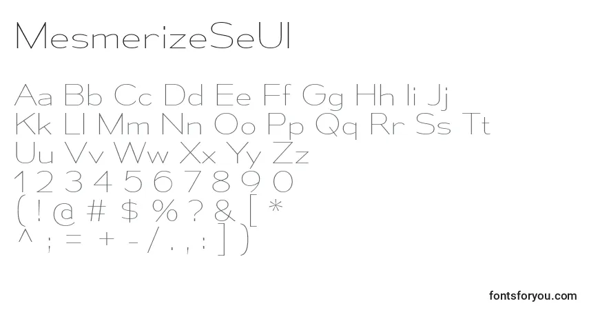 MesmerizeSeUl-fontti – aakkoset, numerot, erikoismerkit