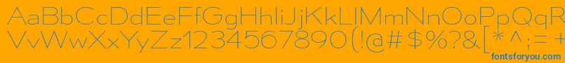 MesmerizeSeUl Font – Blue Fonts on Orange Background
