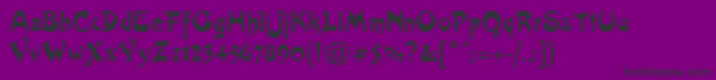 Artistik-fontti – mustat fontit violetilla taustalla