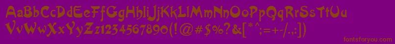 Шрифт Artistik – коричневые шрифты на фиолетовом фоне