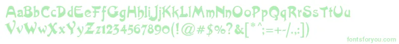 Artistik Font – Green Fonts on White Background