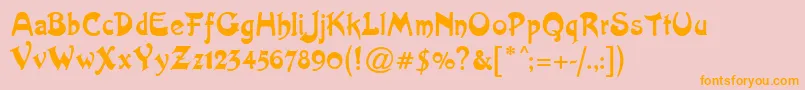 Artistik Font – Orange Fonts on Pink Background