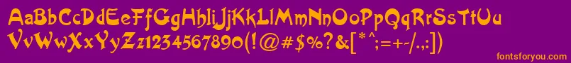 Шрифт Artistik – оранжевые шрифты на фиолетовом фоне