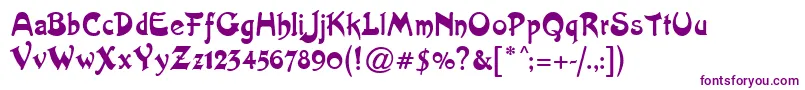 Шрифт Artistik – фиолетовые шрифты на белом фоне