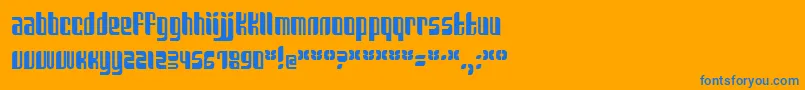 Sanka Font – Blue Fonts on Orange Background