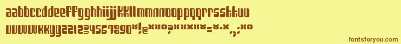 Sanka Font – Brown Fonts on Yellow Background