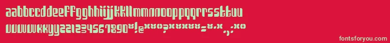 Sanka Font – Green Fonts on Red Background