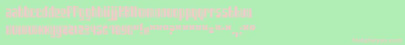 Sanka Font – Pink Fonts on Green Background