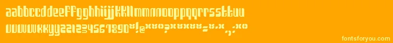 Sanka Font – Yellow Fonts on Orange Background