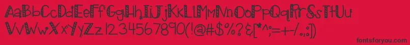 Kbtropicalvacation Font – Black Fonts on Red Background