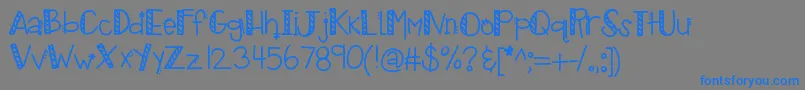 Kbtropicalvacation Font – Blue Fonts on Gray Background