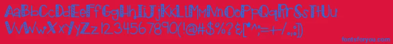Kbtropicalvacation Font – Blue Fonts on Red Background