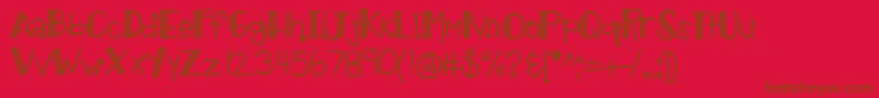 Kbtropicalvacation Font – Brown Fonts on Red Background