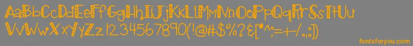 Kbtropicalvacation Font – Orange Fonts on Gray Background