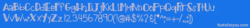 Kbtropicalvacation Font – Pink Fonts on Blue Background