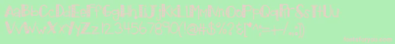 Kbtropicalvacation Font – Pink Fonts on Green Background