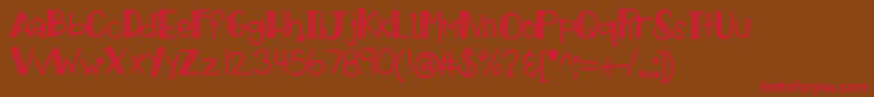 Kbtropicalvacation Font – Red Fonts on Brown Background