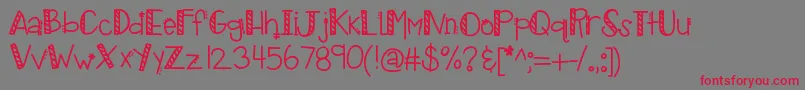 Kbtropicalvacation Font – Red Fonts on Gray Background