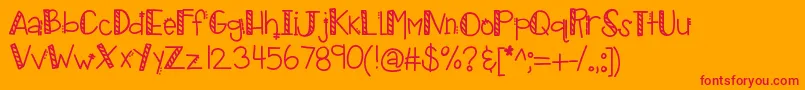 Kbtropicalvacation Font – Red Fonts on Orange Background