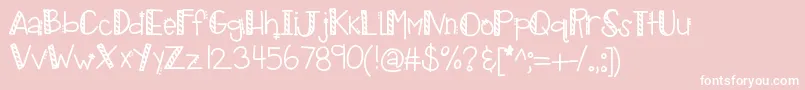 Kbtropicalvacation Font – White Fonts on Pink Background