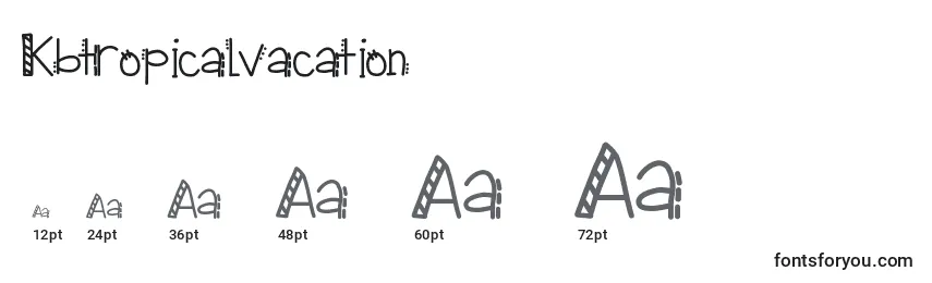 Размеры шрифта Kbtropicalvacation