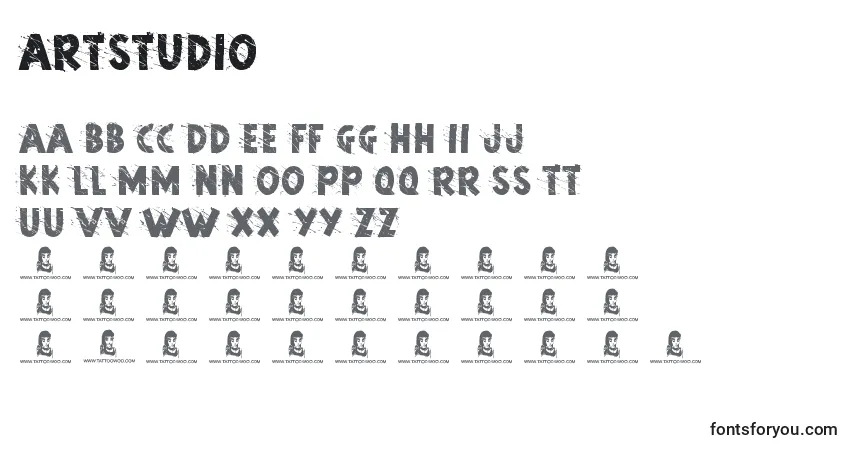 ArtStudio-fontti – aakkoset, numerot, erikoismerkit