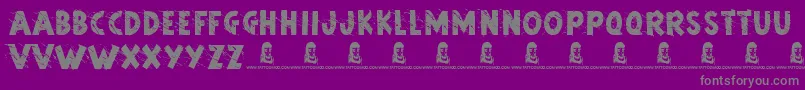 Czcionka ArtStudio – szare czcionki na fioletowym tle