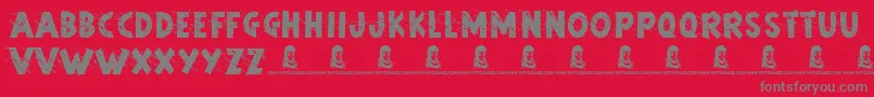 フォントArtStudio – 赤い背景に灰色の文字