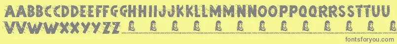 ArtStudio Font – Gray Fonts on Yellow Background