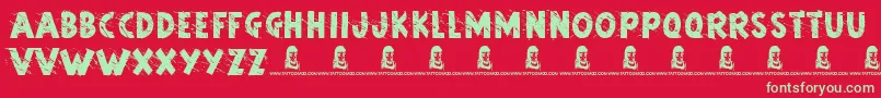 ArtStudio Font – Green Fonts on Red Background