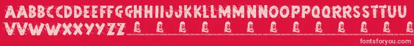 ArtStudio Font – Pink Fonts on Red Background
