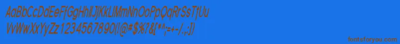 Saiba mais sobre a fonte FlorencesansCompBoldItalic Fonte FlorencesansCompBoldItalic – fontes marrons em um fundo azul