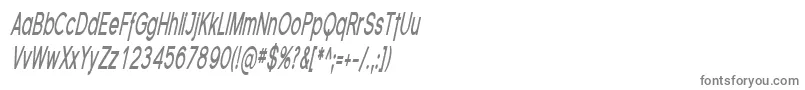 フォントFlorencesansCompBoldItalic – 灰色のフォント