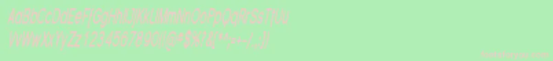 FlorencesansCompBoldItalic Font – Pink Fonts on Green Background