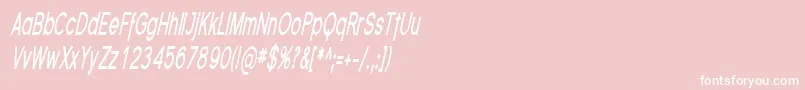 FlorencesansCompBoldItalic Font – White Fonts on Pink Background