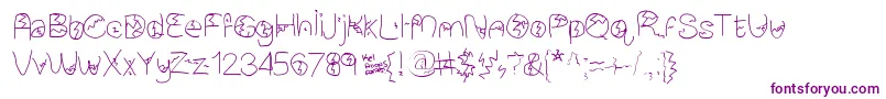 Brokenpieces Font – Purple Fonts on White Background